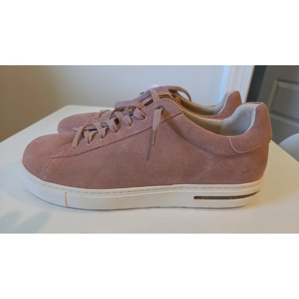 Birkenstock Bend Low Suede Sneakers Rose Pink Lace Up Shoes Womens 11 EU 42